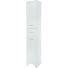 Пенал напольный с бельевой корзиной белый глянец L/R Bellezza Тиффани 4620504100011