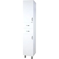 Пенал напольный с бельевой корзиной белый глянец L/R Bellezza Элеганс 4628604120014