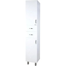 Пенал напольный с бельевой корзиной белый глянец L/R Bellezza Элеганс 4628604120014