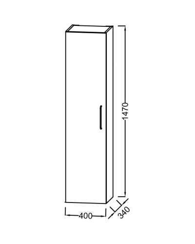 Пенал подвесной сине-зеленый матовый L Jacob Delafon Odeon Rive Gauche EB2570G-R7-M85