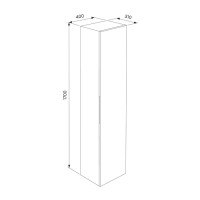 Пенал подвесной белый глянец/дерево R IDDIS Mirro MIR4000i97