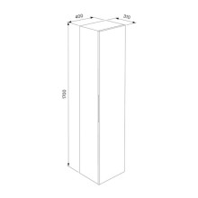 Пенал подвесной белый глянец/дерево R IDDIS Mirro MIR4000i97