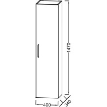 Пенал подвесной белый R Jacob Delafon Odeon Rive Gauche EB2570D-R8-N18