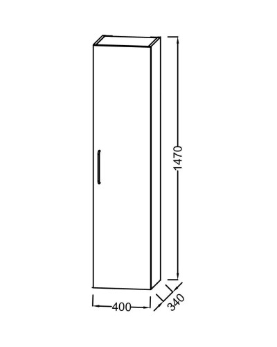 Пенал подвесной белый матовый R Jacob Delafon Odeon Rive Gauche EB2570D-R8-M49