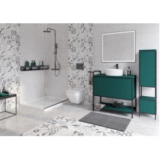 Пенал напольный зеленый/черный L/R Cersanit Botanique A63016