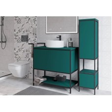 Пенал напольный зеленый/черный L/R Cersanit Botanique A63016