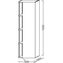 Подвесная колонна правосторонняя черный матовый Jacob Delafon Terrace EB1179D-M61