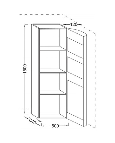 Подвесная колонна правосторонняя нежно-оливковый Jacob Delafon Presquile EB1115D-M47