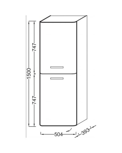 Подвесная колонна левосторонняя малиновый глянец Jacob Delafon Replay EB1074G-R3