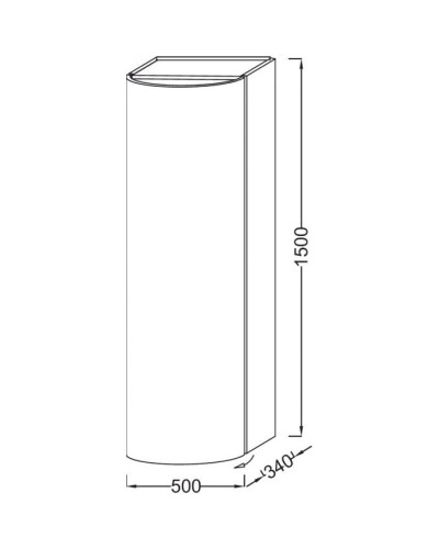Подвесная колонна левосторонняя ледяной коричневый глянец Jacob Delafon Presquile EB1115G-N23