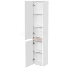 Пенал подвесной белый глянец/дуб эндгрейн L Акватон Нортон 1A249403NT01L