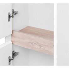 Пенал подвесной белый глянец/дуб эндгрейн L Акватон Нортон 1A249403NT01L