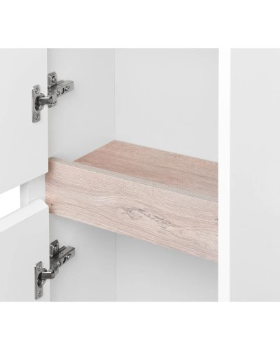 Пенал подвесной белый глянец/дуб эндгрейн L Акватон Нортон 1A249403NT01L