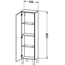 Пенал подвесной базальт матовый L Duravit Brioso BR1300L4343