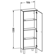 Пенал подвесной базальт матовый R Duravit Brioso BR1301R1043