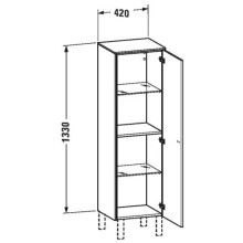 Пенал подвесной базальт матовый R Duravit Brioso BR1310R4343