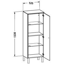 Пенал подвесной белый глянец R Duravit Brioso BR1311R1022