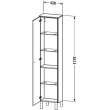 Пенал подвесной белый матовый L Duravit Brioso BR1320L1018