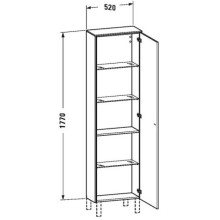 Пенал подвесной белый матовый R Duravit Brioso BR1321R1018