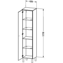 Пенал подвесной графит матовый L Duravit Brioso  BR1330L1049