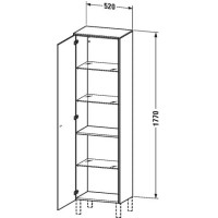 Пенал подвесной серый дуб L Duravit Brioso BR1331L1035