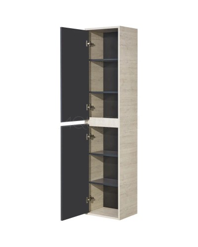 Пенал подвесной серый графит/дуб орегон L Акватон Лофт Урбан 1A248103LQX60