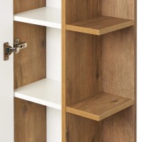 Пенал подвесной белый глянец/дуб рустикальный Акватон Сканди 1A253403SDZ90