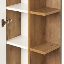 Пенал подвесной белый глянец/дуб рустикальный Акватон Сканди 1A253403SDZ90