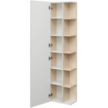 Пенал подвесной белый глянец/дуб верона Акватон Сканди 1A253403SDB20