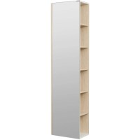 Пенал подвесной белый глянец/дуб верона Акватон Сканди 1A253403SDB20