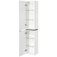 Пенал подвесной белый глянец/серый кашемир L Акватон Скай 1A238603SY01L