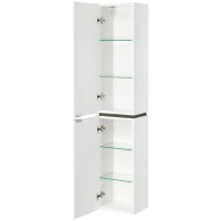 Пенал подвесной белый глянец/серый кашемир R Акватон Скай 1A238603SY01R