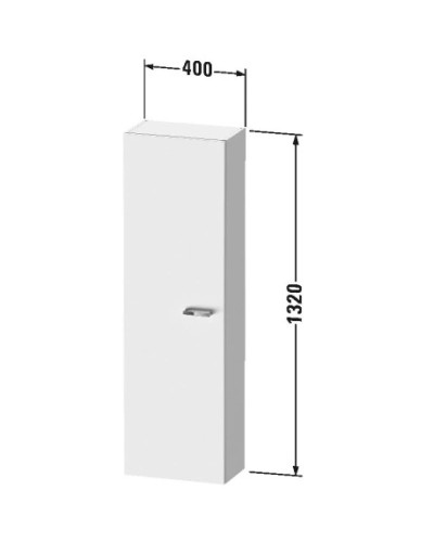Пенал подвесной белый матовый L Duravit XBase XB1143L1818