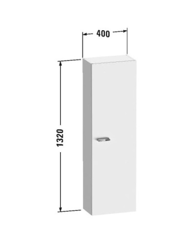 Пенал подвесной каштан R Duravit XBase XB1143R5353