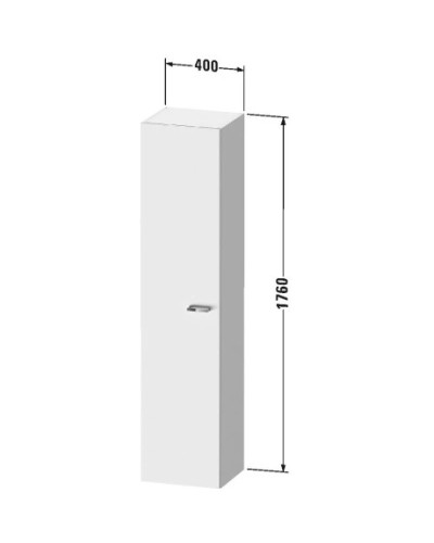 Пенал подвесной каштан L Duravit XBase XB1144L5353