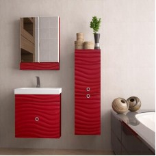 Шкаф пенал Style Line Вероника 36 Люкс подвесной Белый глянец