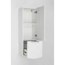 Шкаф пенал Style Line Жасмин 2 36 Люкс подвесной Белый глянец