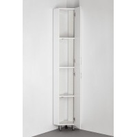 Шкаф пенал Style Line Веер 30 угловой Белый глянец