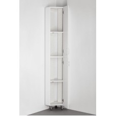 Шкаф пенал Style Line Веер 30 угловой Белый глянец