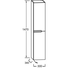 Пенал подвесной серый титан глянец R Jacob Delafon Nona EB1892RRU-N21