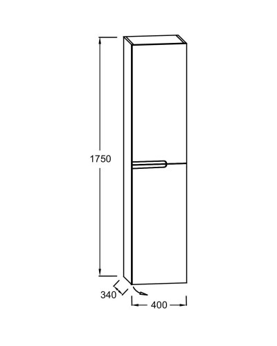 Пенал подвесной темно-синий глянец R Jacob Delafon Nona EB1983RRU-G98