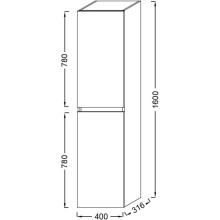 Пенал подвесной белый глянец Jacob Delafon Tolbiac EB2385-J5