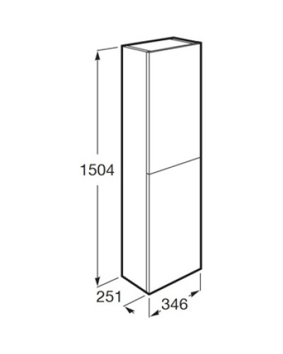 Пенал подвесной белый глянец L/R Roca The Gap 857554806