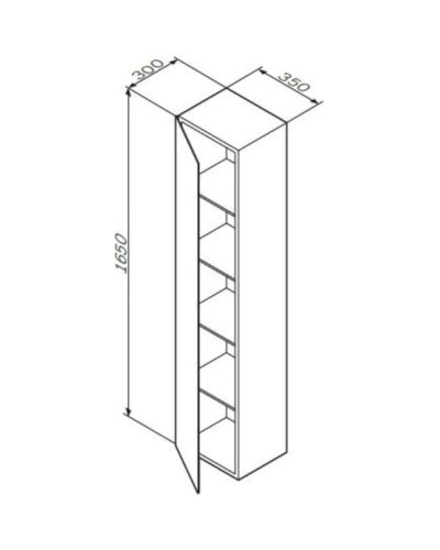 Пенал подвесной белый глянец L Am.Pm Spirit V2.0 M70ACHML0356WG