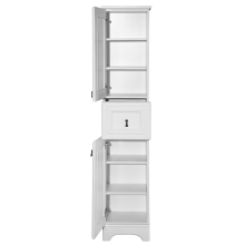 Лувр -Пенал, белый левый 1 ящ.