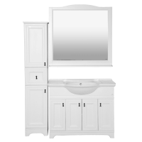 Лувр -Пенал, белый левый 1 ящ.