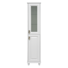 Версаль - 35 Пенал со стеклом белый матовый прав.