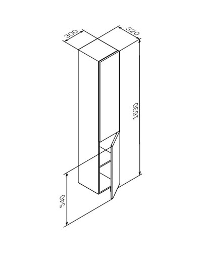 Пенал подвесной графит матовый R Am.Pm Gem M90CHR0306GM