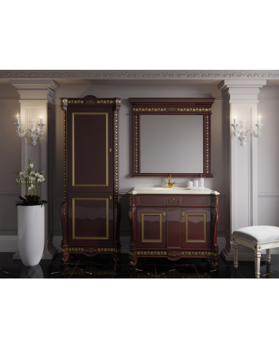 Мануэлла GOLD -  60 Пенал лев. бордовый ГЛЯНЕЦ/сусальное золото