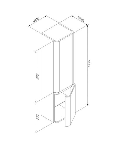 Пенал подвесной орех R Am.Pm Sensation M30CHR0406NF